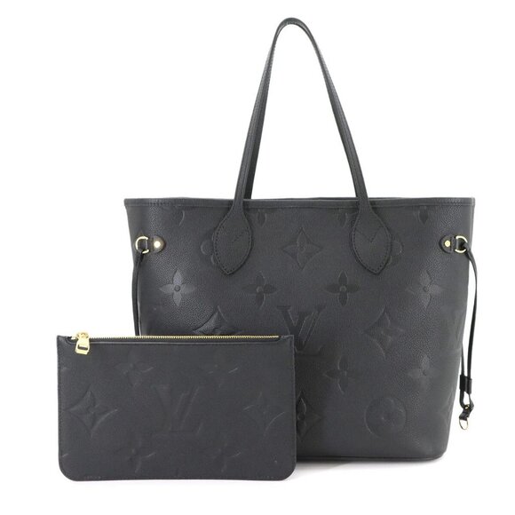 LOUIS VUITTON Monogram Empreinte Neverfull MM Tote Bag Noir M45685 90277038 - Picture 1 of 11
